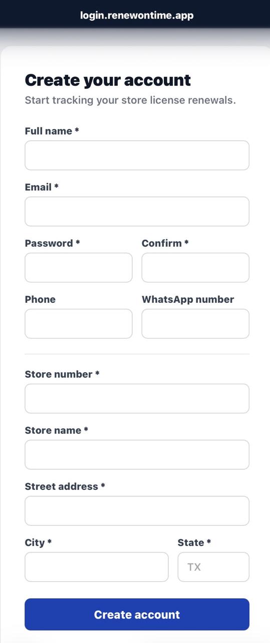 Create your JustComply account